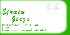 efraim giczi business card